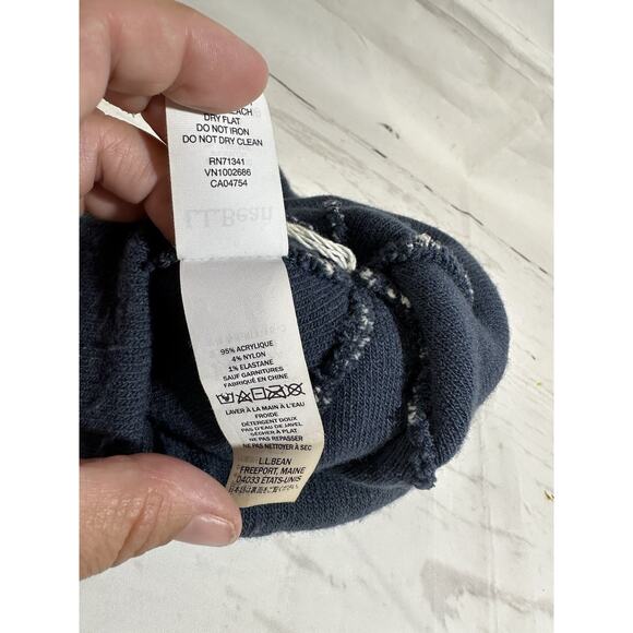 Adults' Unisex Katahdin Pom Hat, L.L.Bean Logo Navy Blue - Picture 5 of 7